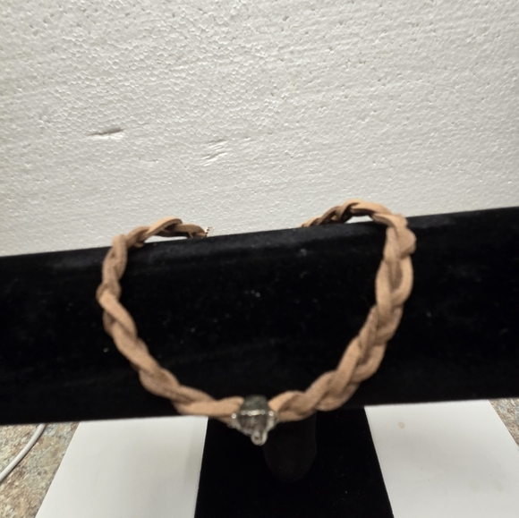 Men's Brown Leather Braided Bracelet with Dragon Charm - Picture 6 of 10